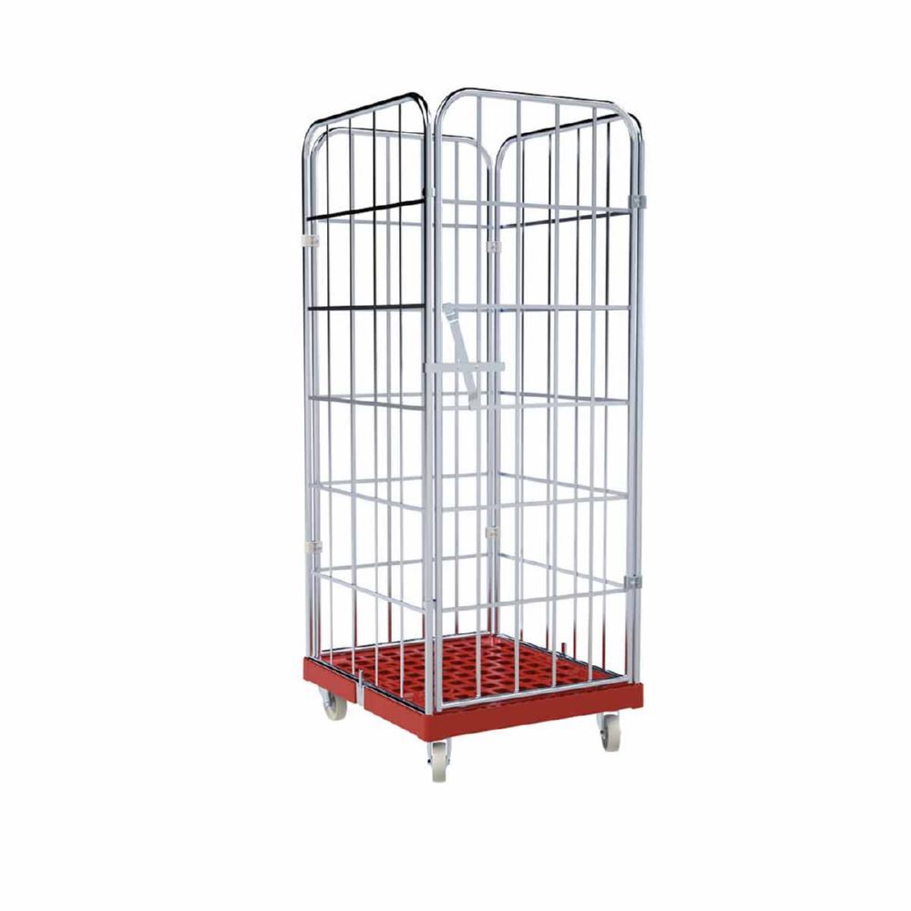 ESB Rollbehälter 1650 KU 4 seitig in rot 724 x 815 x 1830 mm Produktbild ESB Rollbehälter 1650 KU 4 seitig in rot 724 x 815 x 1830 mm