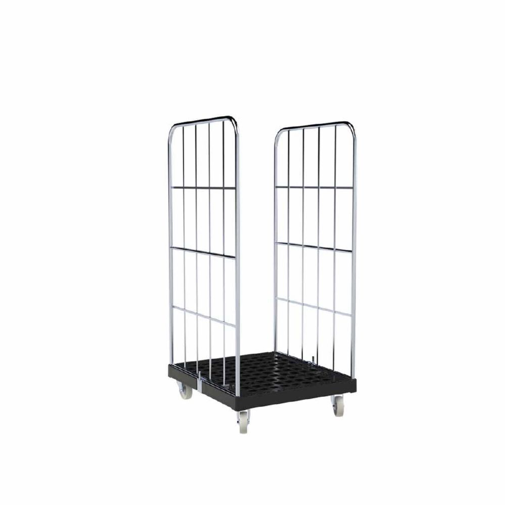 ESB Rollbehälter 1350 KU 2 seitig schwarz 724 x 815 x 1530 mm Produktbild ESB Rollbehälter 1350 KU 2 seitig schwarz 724 x 815 x 1530 mm