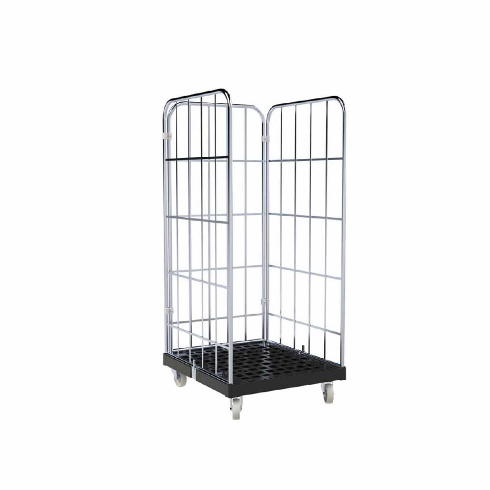 ESB Rollbehälter 1460 KU mit 3 Seiten schwarz 724 x 815 mm Produktbild ESB Rollbehälter 1460 KU mit 3 Seiten schwarz 724 x 815 mm