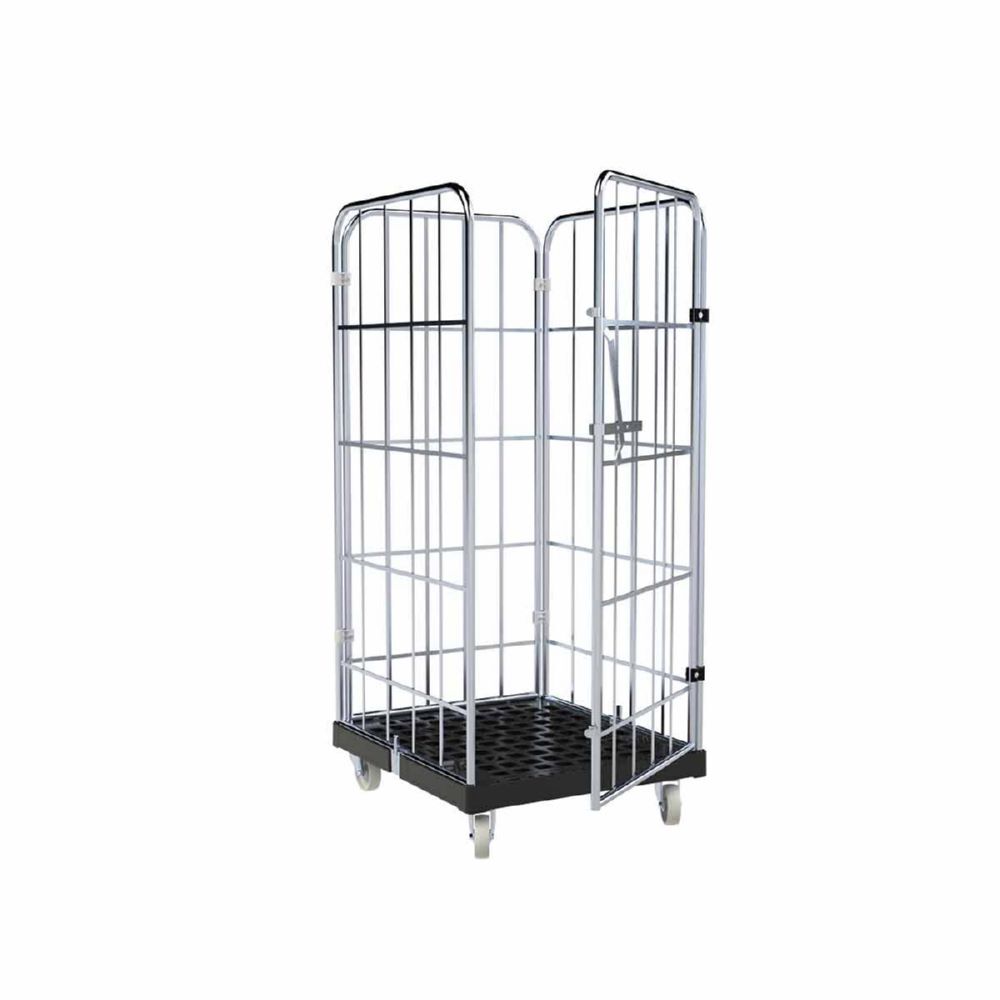 ESB Rollbehälter 1460 KU 4 seitig Farbe schwarz H 1640 mm Produktbild ESB Rollbehälter 1460 KU 4 seitig Farbe schwarz H 1640 mm