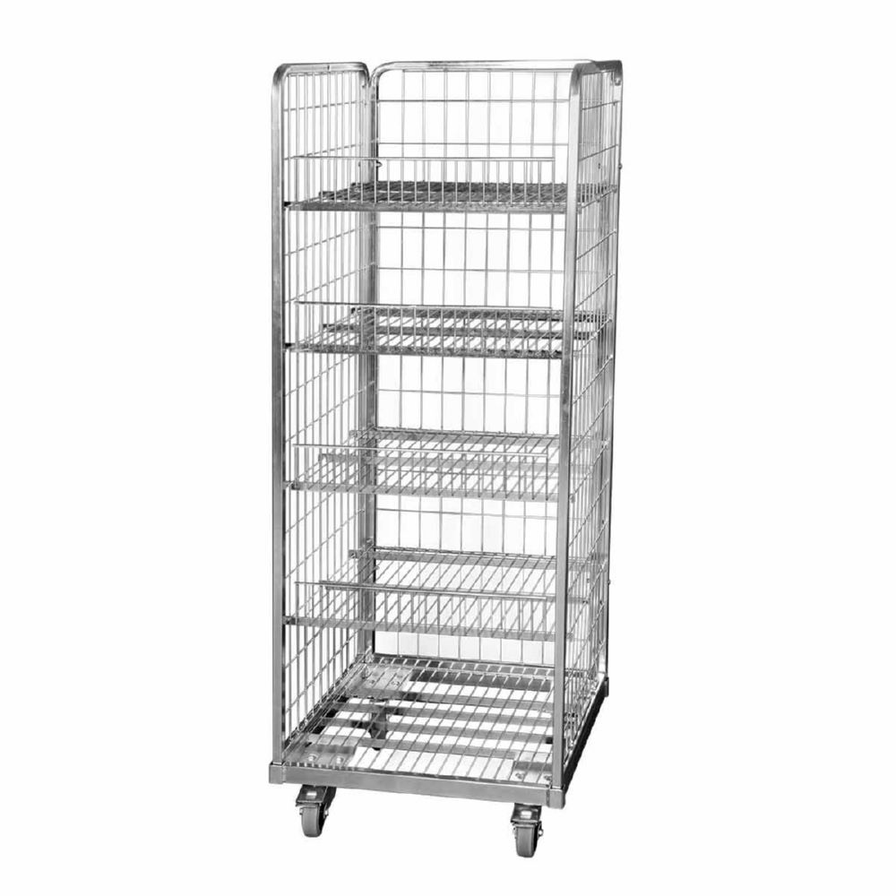 ESB Stahlrollbehälter 1490 3 seitig 610 x 610 x 1655 mm Produktbild ESB Stahlrollbehälter 1490 3 seitig 610 x 610 x 1655 mm