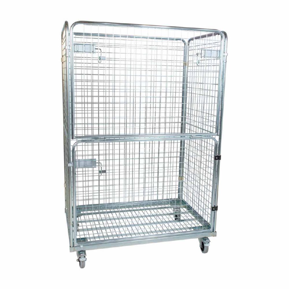 ESB Stahlrollbehälter 1600 klappbare Vorderwand 1200 x 800 x 1820 mm Produktbild ESB Stahlrollbehälter 1600 klappbare Vorderwand 1200 x 800 x 1820 mm