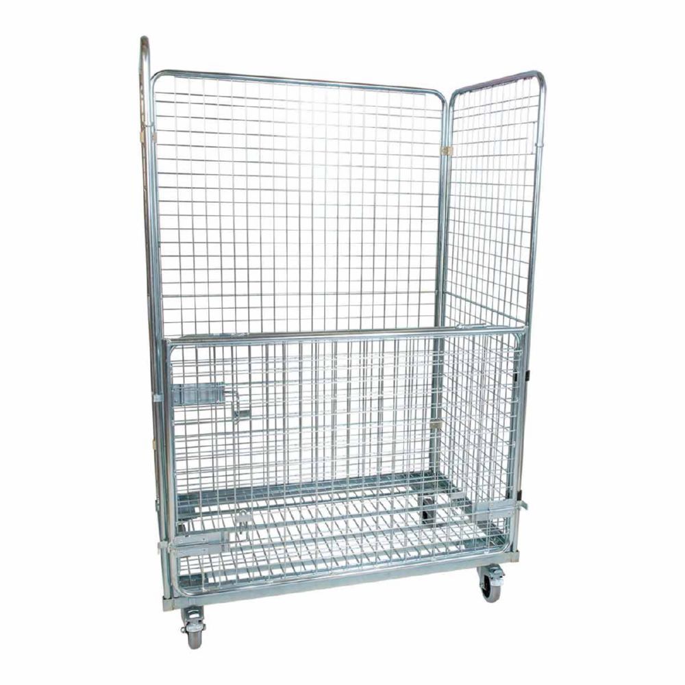 ESB Stahlrollbehälter 1600 klappbare Vorderwand 1200 x 800 x 1820 mm Produktbild ESB Stahlrollbehälter 1600 klappbare Vorderwand 1200 x 800 x 1820 mm bild 2