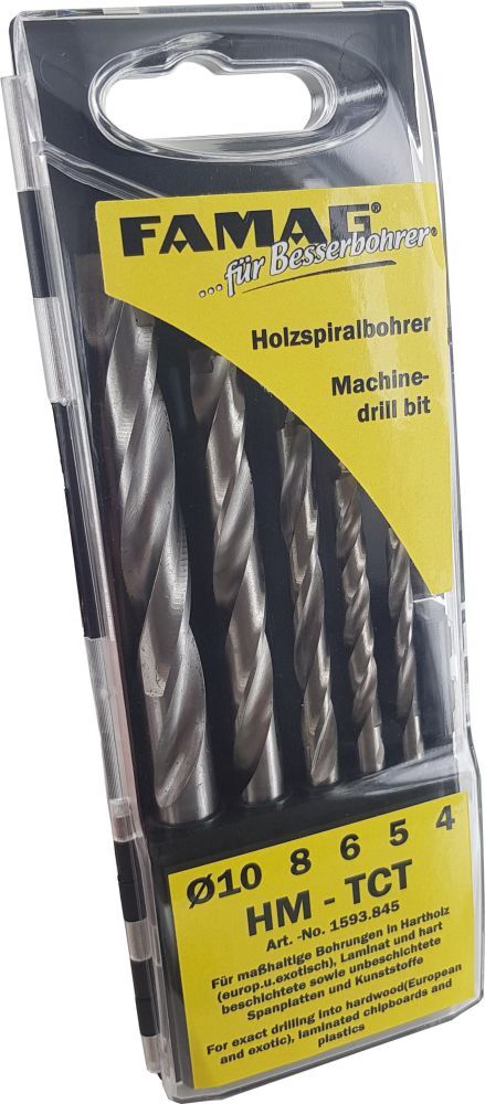 Famag Holzspiralbohrer 1593 HM-bestückt Set mit 7 Teilen Produktbild Famag Holzspiralbohrer 1593 HM-bestückt Set mit 7 Teilen bild 2