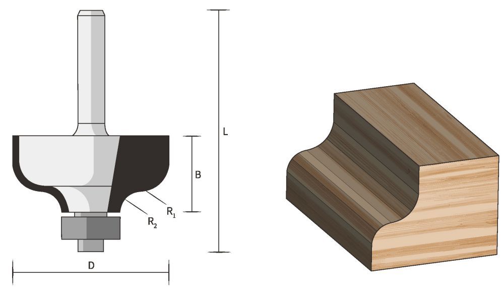 Famag HM-Profilfräse mit Kugellager Breite 17,5mm Produktbild Famag HM-Profilfräse mit Kugellager Breite 17,5mm