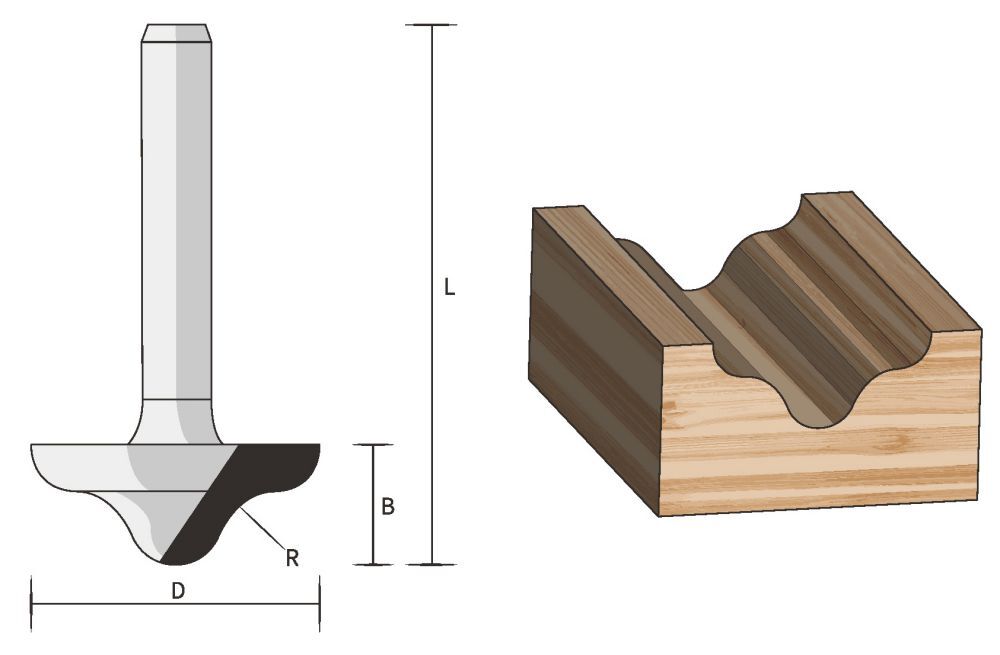 Famag HM Profilfräser mit Schafdurchmesser 8 mm Produktbild Famag HM Profilfräser mit Schafdurchmesser 8 mm