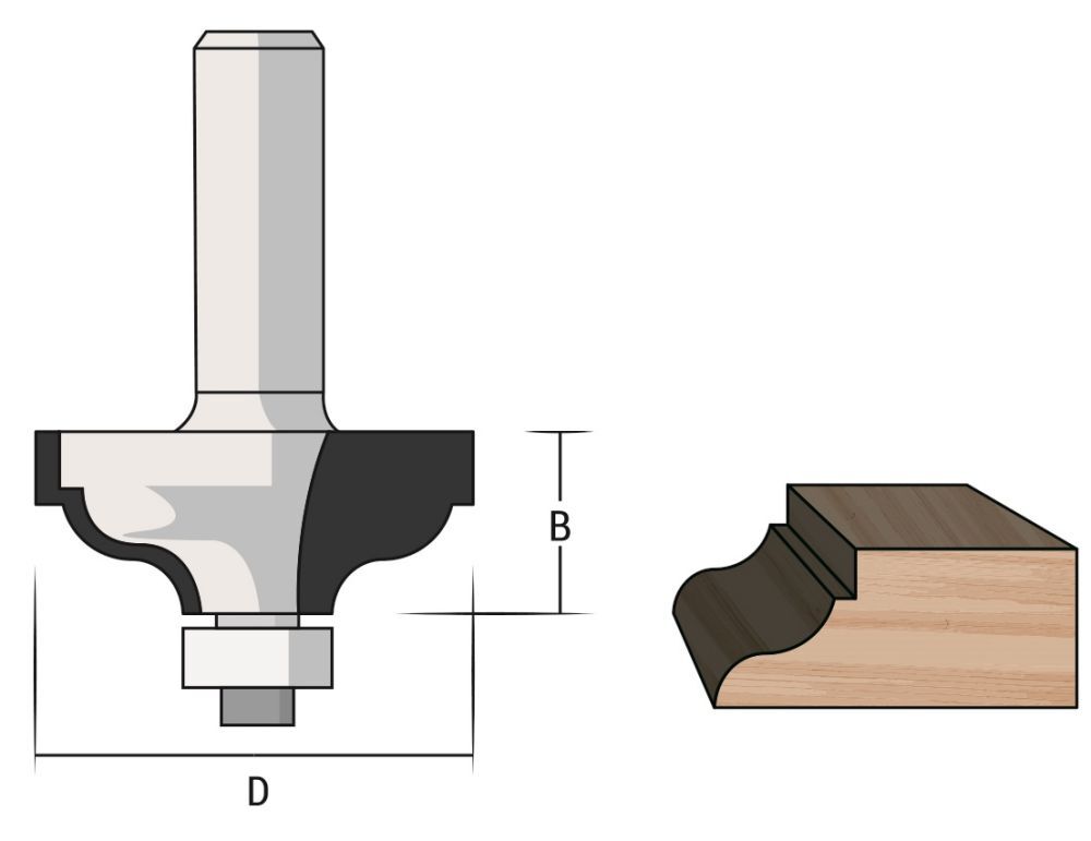 Famag HM-Profilfräser mit Kugel 12,7 mm Produktbild Famag HM-Profilfräser mit Kugel 12,7 mm
