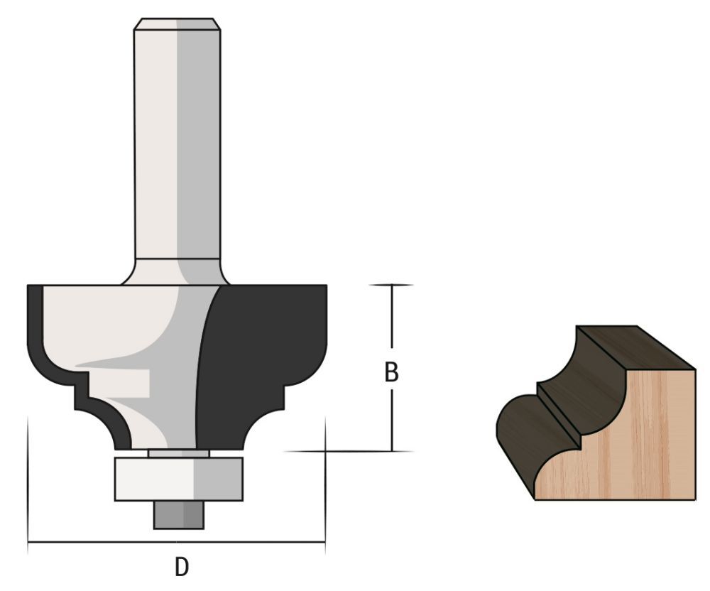 Famag HM-Profilfräser mit Kugel Schafdurchmesser 8,0mm Produktbild Famag HM-Profilfräser mit Kugel Schafdurchmesser 8,0mm