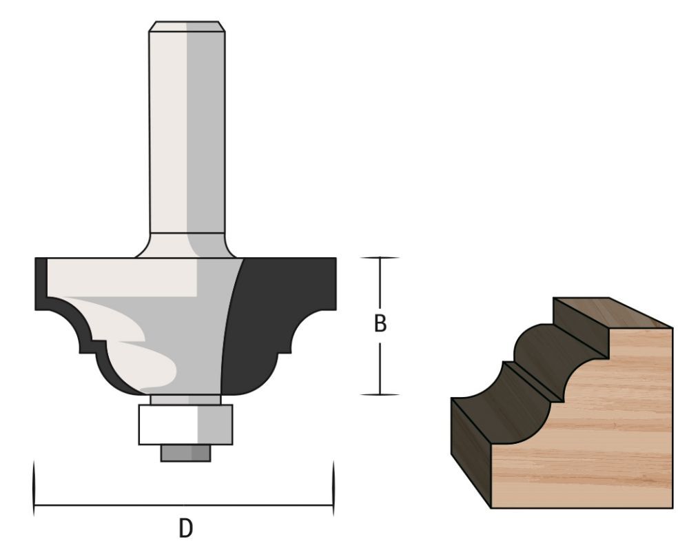 Famag HM Profilfräser mit Kugellager und Schafdurchmesser 8 mm Produktbild Famag HM Profilfräser mit Kugellager und Schafdurchmesser 8 mm