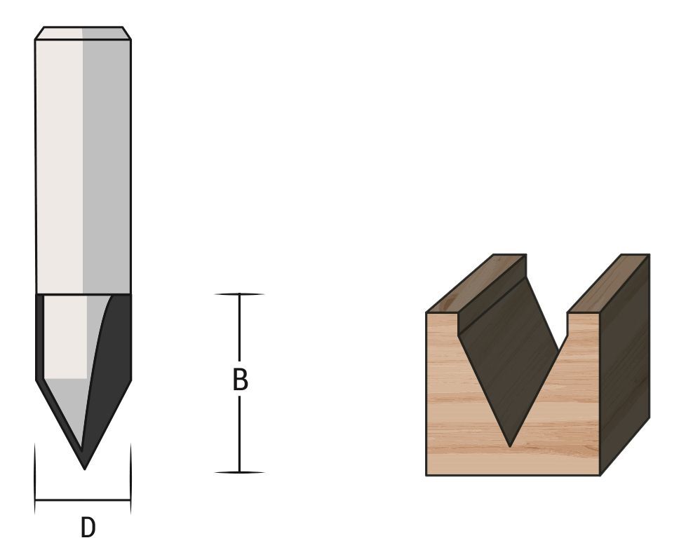 Famag HM-Schriftenfräser Schafdurchmesser 8,0mm Produktbild Famag HM-Schriftenfräser Schafdurchmesser 8,0mm