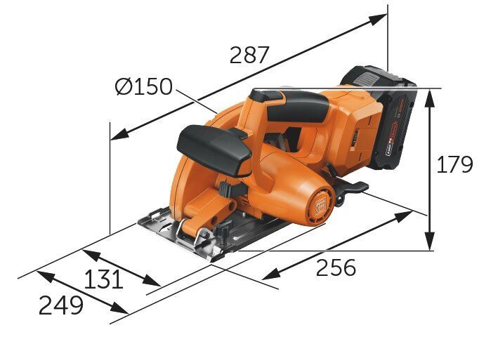Produktbild Akku-Handkreissäge F-IRON Cut 57 AS (im Karton) bild 2
