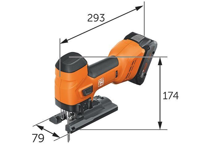 Produktbild Akku-Stichsäge F-IRON Jig 26 AS Set 2 x 4 Ah bild 2