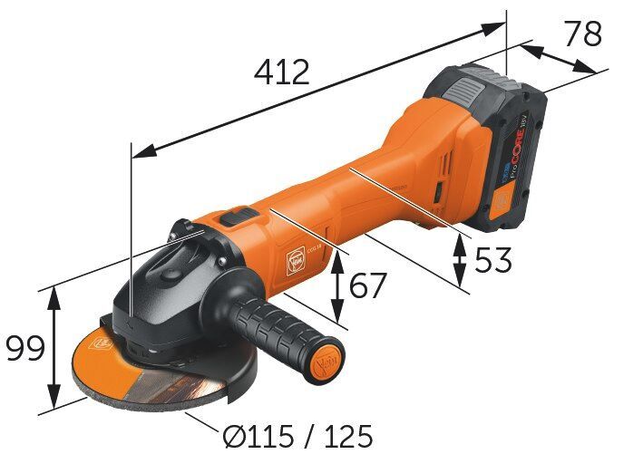 Produktbild Akku-Winkelschleifer CCG 18-125-12 AS (im Karton) bild 2