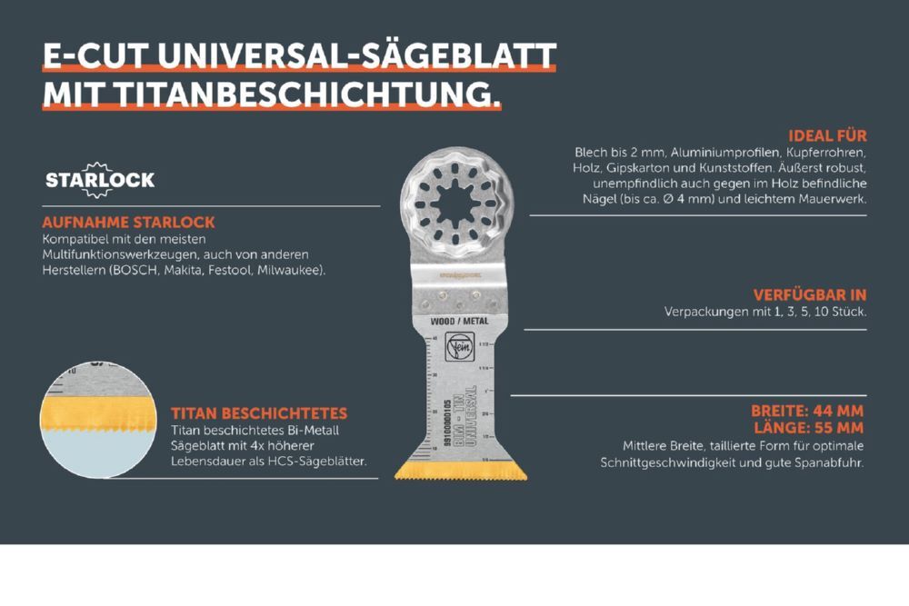 Produktbild E-Cut Universal-Sägeblatt mit Titanbeschichtung bild 2