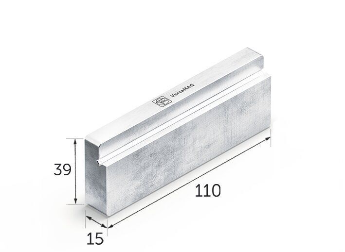 Produktbild Schutzbackenpaar (B) Blank 110 mm Aluminium (VersaMAG) bild 2