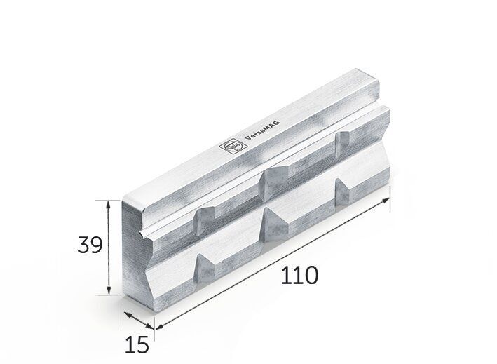 Produktbild Schutzbackenpaar (P) Prisma 110 mm Aluminium (VersaMAG) bild 2