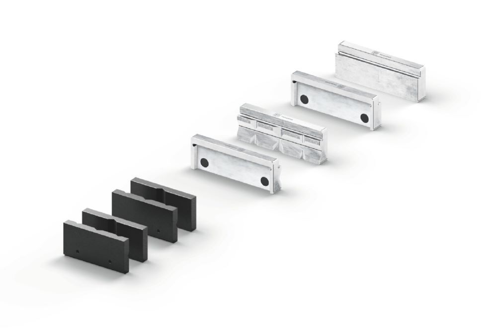 Produktbild Schutzbackenpaar Set (P) Prisma und (B) Blank 110 mm Aluminium (VersaMAG)   bild 2