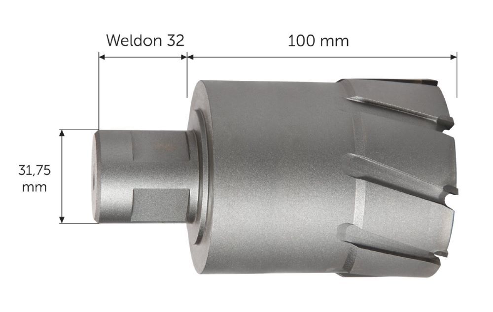 Produktbild HM Ultra 100 Kernbohrer mit Weldon 32-Aufnahme bild 2