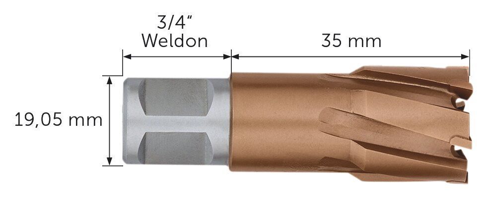 Produktbild HM Ultra Speed 35 Kernbohrer mit 3/4 in Weldon-Aufnahme bild 2
