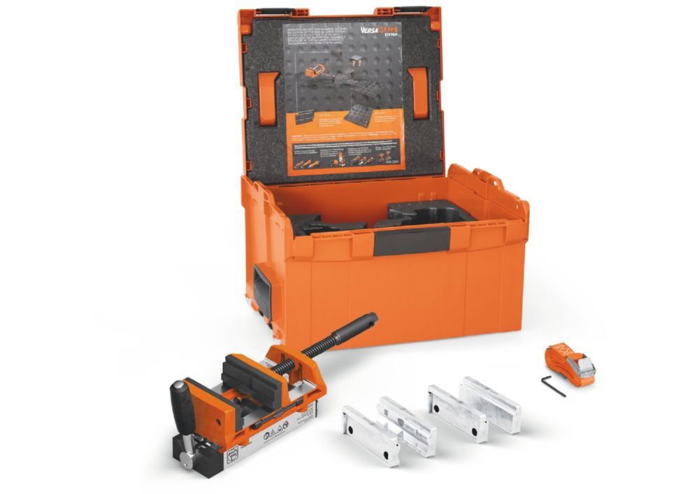 Produktbild Fein Magnet Schraubstock Set inklusive Schutzbacken aus Aluminium VersaMAG