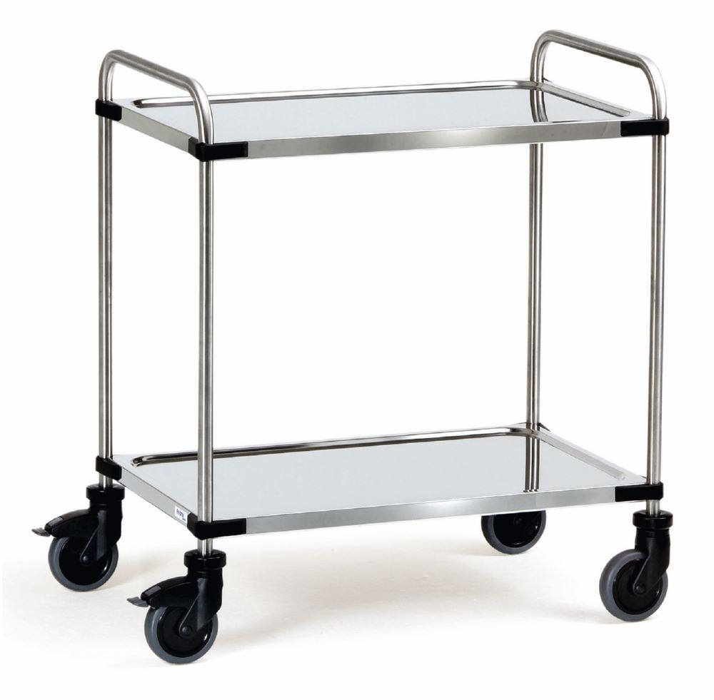 Fetra Edelstahlwagen 5011 mit 2 Etagen 570 x 950 x 1070 mm Produktbild Fetra Edelstahlwagen 5011 mit 2 Etagen 570 x 950 x 1070 mm