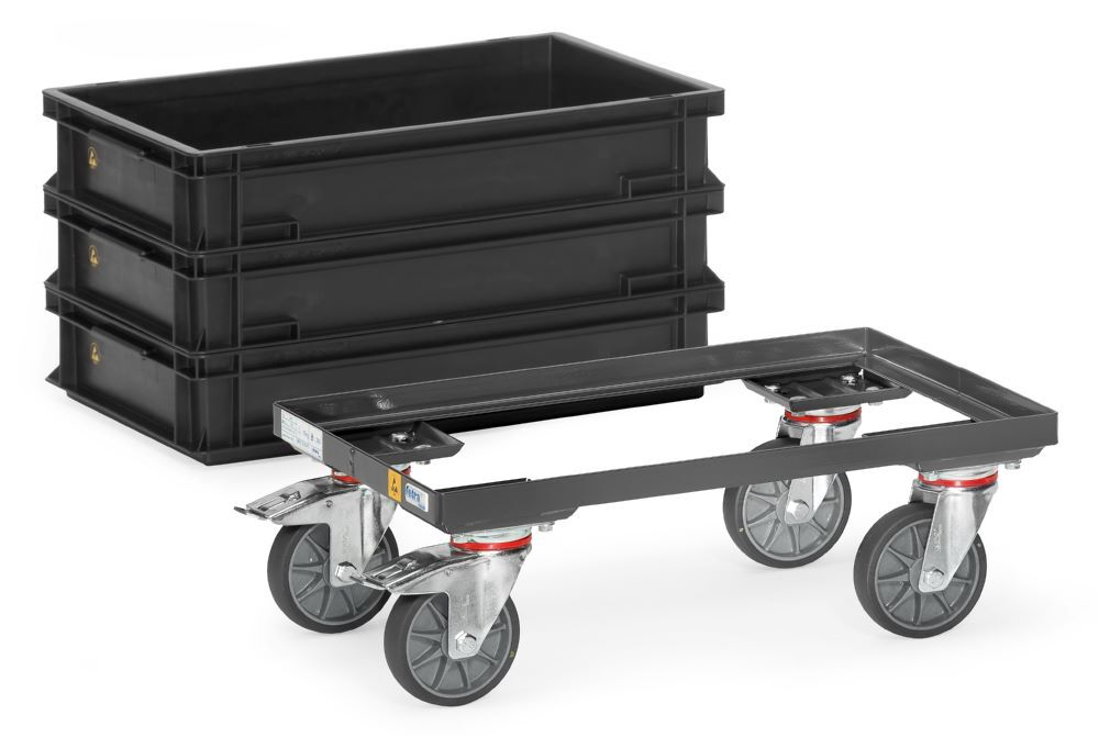 Fetra ESD Eurokasten Roller 93580 Maße 415 x 610 mm Produktbild Fetra ESD Eurokasten Roller 93580 Maße 415 x 610 mm bild 2