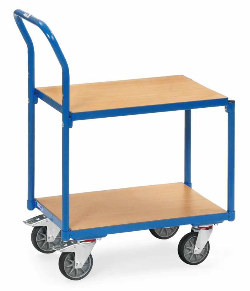 Fetra Etagenroller mit Rohrschiebebügel Maße 405 x 970 mm blauer Rahmen Produktbild Fetra Etagenroller mit Rohrschiebebügel Maße 405 x 970 mm blauer Rahmen