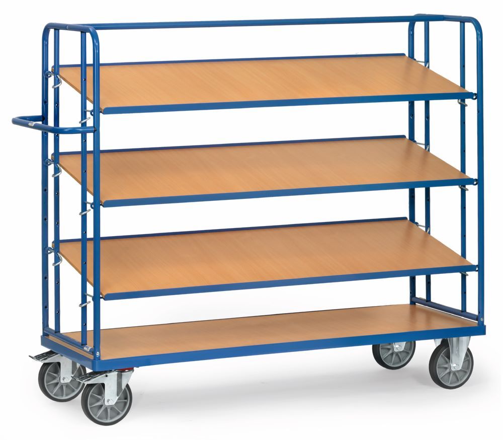 Fetra Etagenwagen 4256 mit 4 Böden 620 x 1830 mm Produktbild Fetra Etagenwagen 4256 mit 4 Böden 620 x 1830 mm