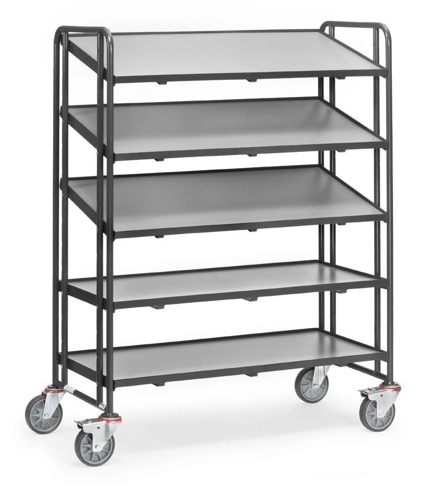 Fetra Eurokastenwagen mit 5 Böden 685 x 1686 x 1372 mm Produktbild Fetra Eurokastenwagen mit 5 Böden 685 x 1686 x 1372 mm bild 1