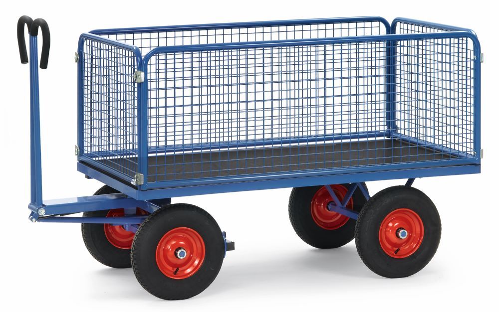 Fetra Handpritschenwagen Räder mit Luftbereifung 6436L RAL 5007 Fetra Handpritschenwagen Räder mit Luftbereifung 6436L RAL 5007