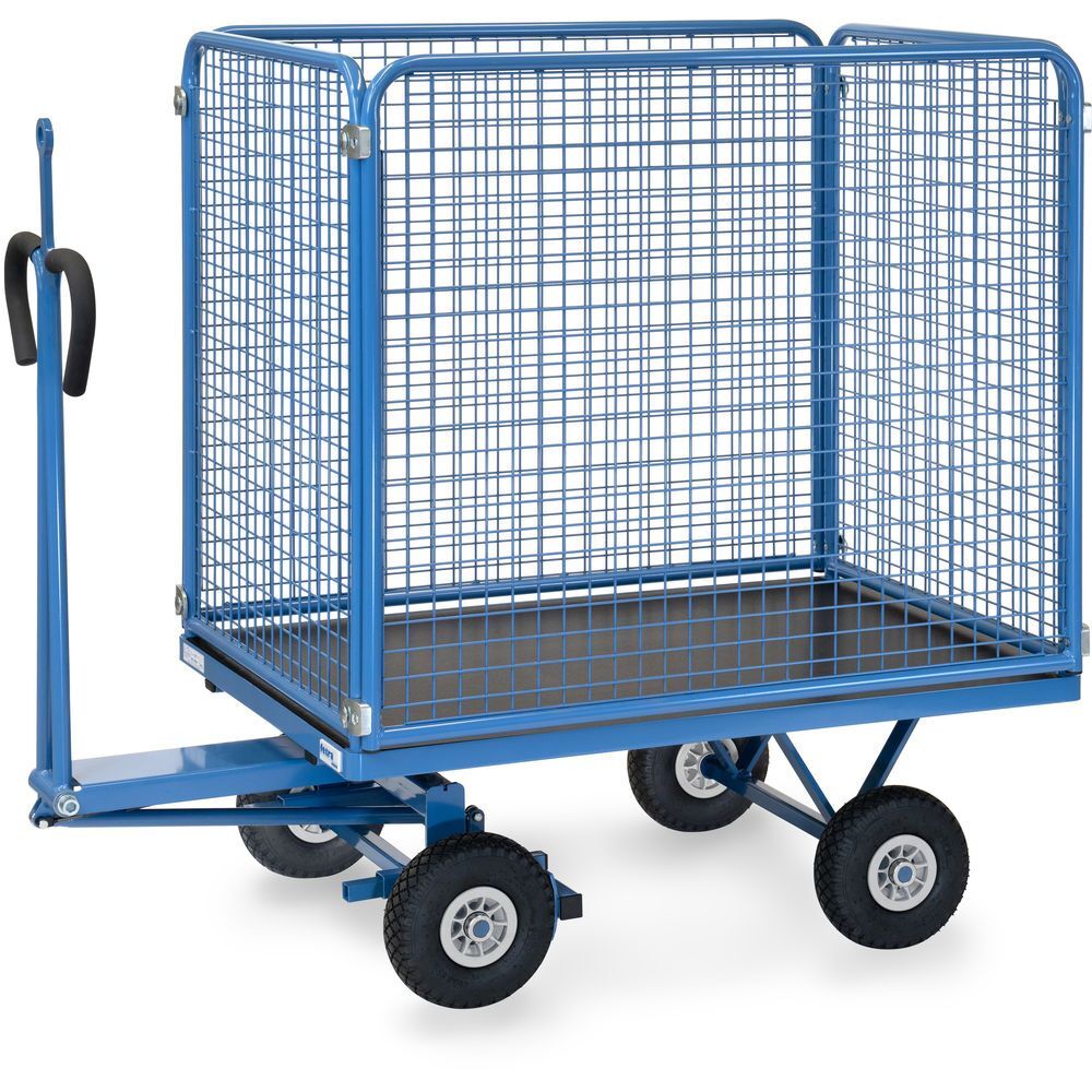 Produktbild FETRA Handpritschenwagen 6443PZ mit Zugöse mit Drahtgitterwänden