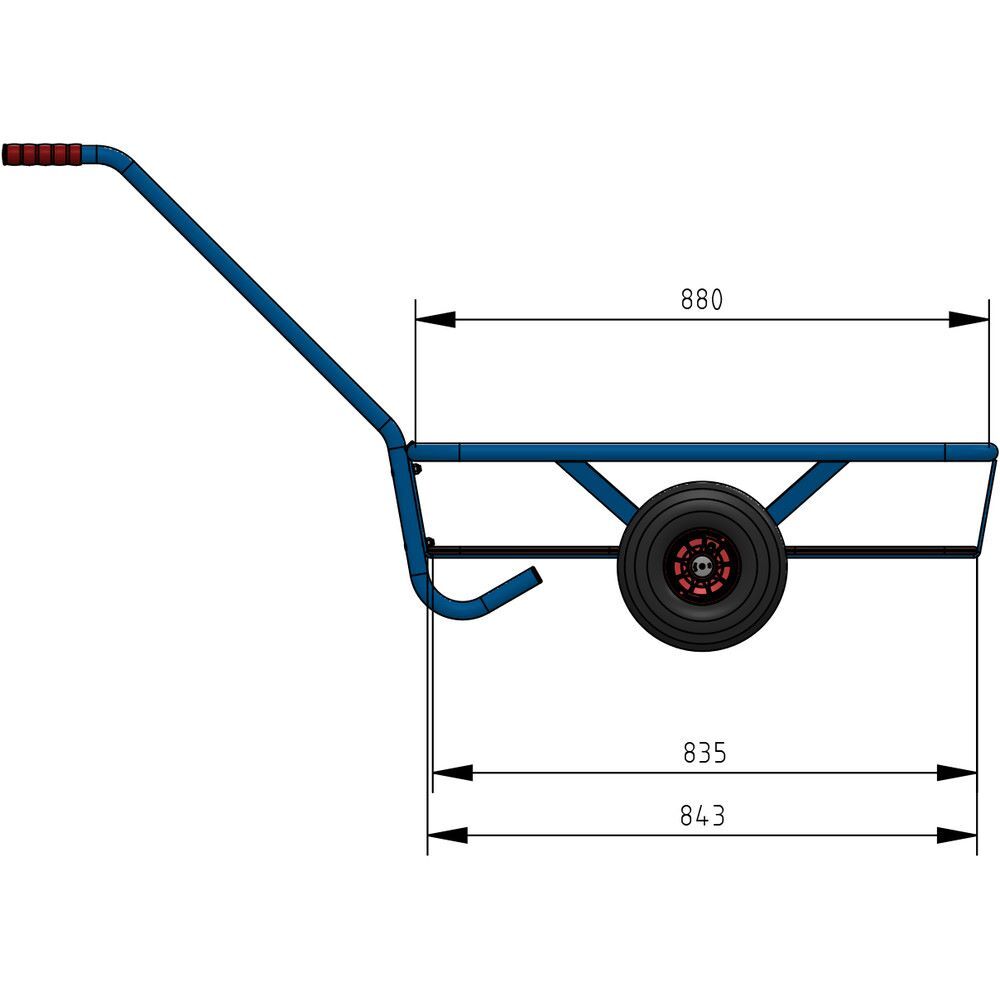Produktbild FETRA Handwagen 4092P PU Räder Durchmesser 260 mm