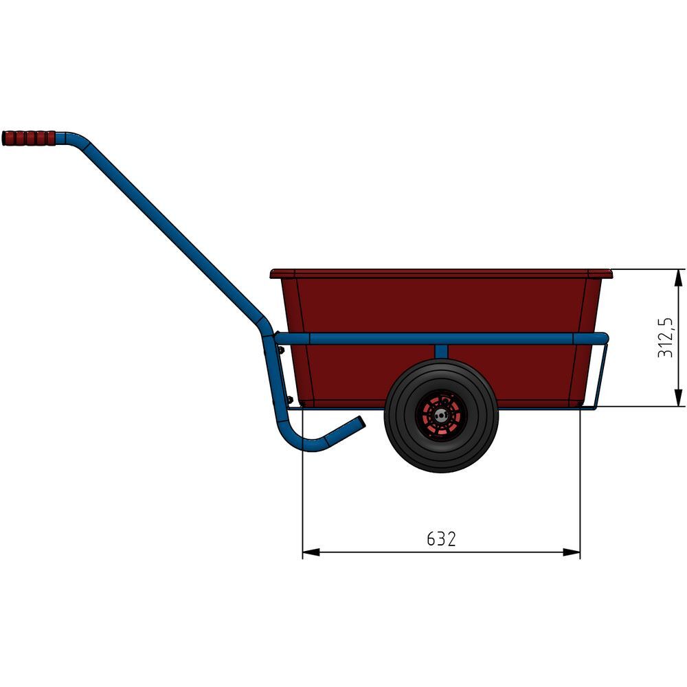 Produktbild FETRA Handwagen 4101P PU Räder Durchmesser 260 mm