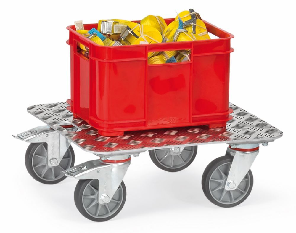 Fetra Kistenroller 500 x 184 x 500 mm 1187 ALU Quintettblech Produktbild Fetra Kistenroller 500 x 184 x 500 mm 1187 ALU Quintettblech bild 2