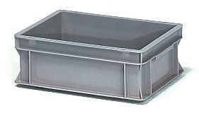 Fetra Kunststoffkasten Eurobehälter 400 x 300 x 145 mm Farbe grau Produktbild Fetra Kunststoffkasten Eurobehälter 400 x 300 x 145 mm Farbe grau