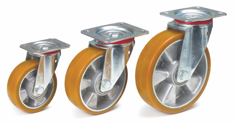 Fetra Lenkrolle 160 x 50 mm mit Alu-Felgen Produktbild Fetra Lenkrolle 160 x 50 mm mit Alu-Felgen