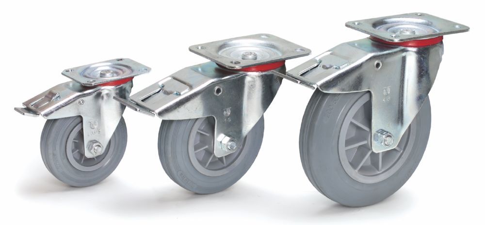 Fetra Lenkrolle mit Feststeller 160 x 40 mm Produktbild Fetra Lenkrolle mit Feststeller 160 x 40 mm