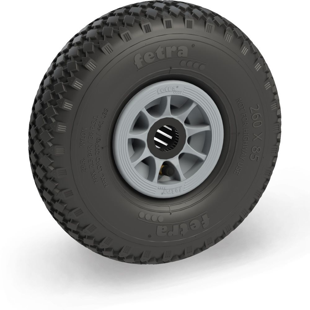 FETRA Luftrad 260 x 85 mm 4 PR Block Tragkraft 250 kg Produktbild FETRA Luftrad 260 x 85 mm 4 PR Block Tragkraft 250 kg