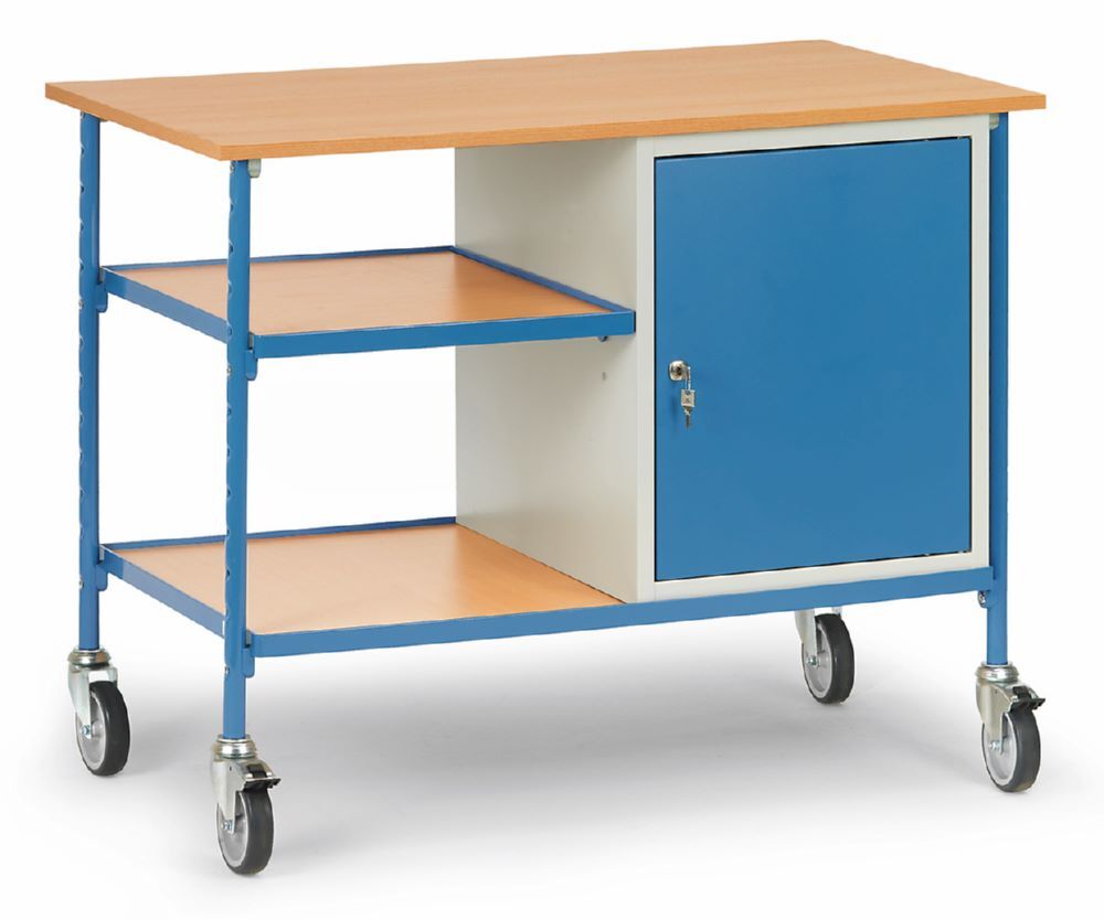Fetra Rolltisch 5864 Transportwagen mit Schrank 650 x 910 x 1120 mm