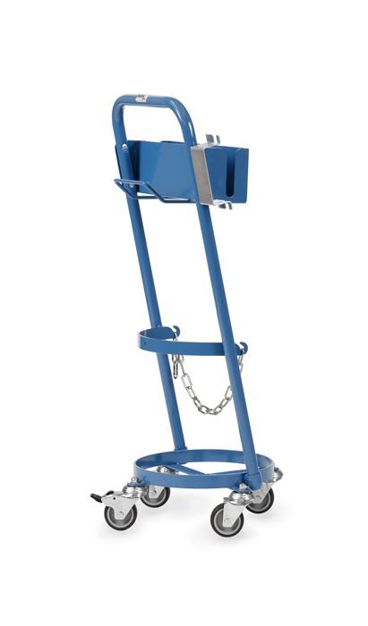 FETRA Stahlflaschenroller 51162 Vollgummi-Bereifung 75 x 25 mm Tragkraft 80 kg Produktbild FETRA Stahlflaschenroller 51162 Vollgummi-Bereifung 75 x 25 mm Tragkraft 80 kg