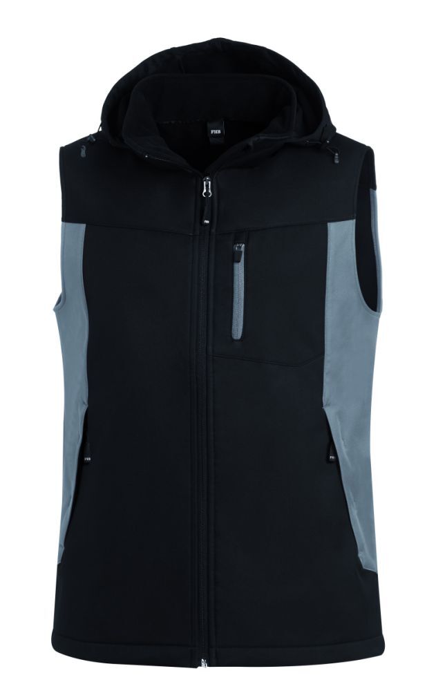 FHB JUSTUS Softshellweste Arbeitsweste grau schwarz Größe 3XL Produktbild FHB JUSTUS Softshellweste Arbeitsweste grau schwarz Größe 3XL