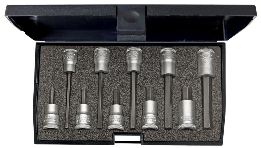 GEDORE Schraubendreher-Satz 3/8" 10-tlg Innen-6-kt 4-10 mm GEDORE Schraubendreher-Satz 3/8" 10-tlg Innen-6-kt 4-10 mm