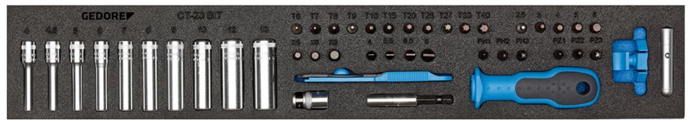 GEDORE Steckschlüssel Sortiment 1/4 Zoll Check Tool Modul Produktbild GEDORE Steckschlüssel Sortiment 1/4 Zoll Check Tool Modul