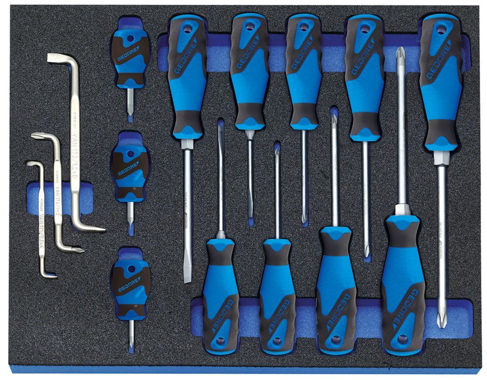 GEDORE Schraubendreher Satz in Check-Tool-Modul 15-tlg Produktbild GEDORE Schraubendreher Satz in Check-Tool-Modul 15-tlg