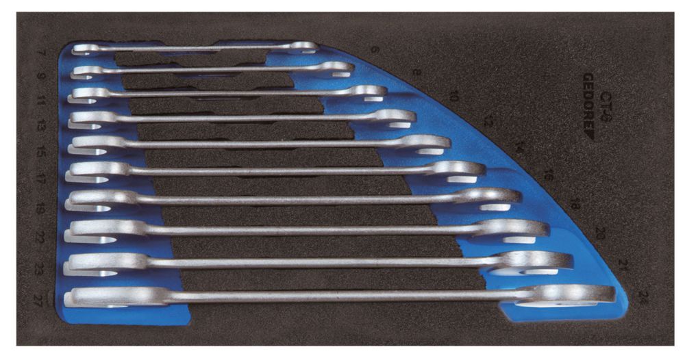 GEDORE Doppelmaulschlüssel-Satz in Check-Tool-Modul Produktbild GEDORE Doppelmaulschlüssel-Satz in Check-Tool-Modul