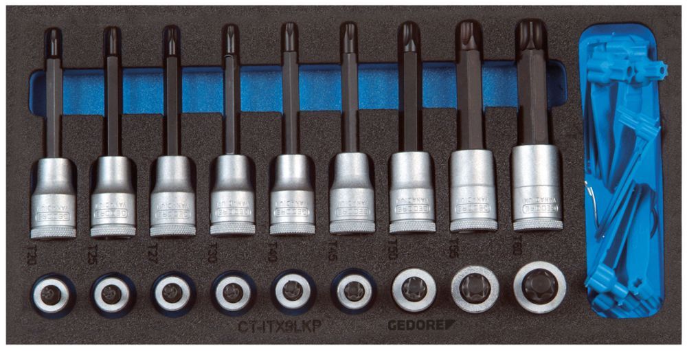 GEDORE Satz Schraubendrehereinsätze 1/2 Zoll Check Tool Modul Produktbild GEDORE Satz Schraubendrehereinsätze 1/2 Zoll Check Tool Modul