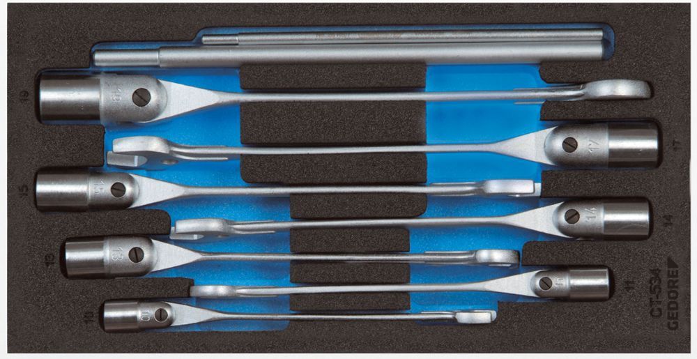GEDORE Maul-Steckschlüssel-Satz in Check-Tool-Modul Produktbild GEDORE Maul-Steckschlüssel-Satz in Check-Tool-Modul