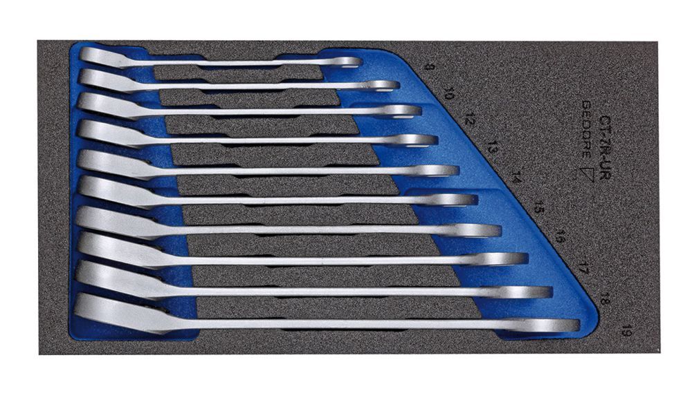 Gedore Maulschlüssel mit Ringratsche CT Modul 10 teilig Produktbild Gedore Maulschlüssel mit Ringratsche CT Modul 10 teilig