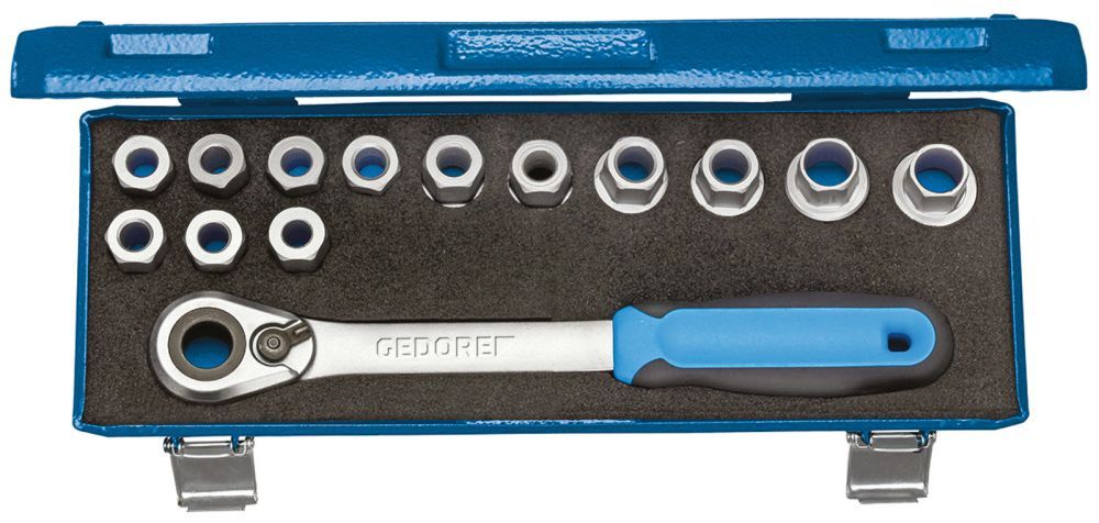 GEDORE Steckschlüssel-Satz 1/2" 14-tlg 10-24 mm Produktbild GEDORE Steckschlüssel-Satz 1/2" 14-tlg 10-24 mm