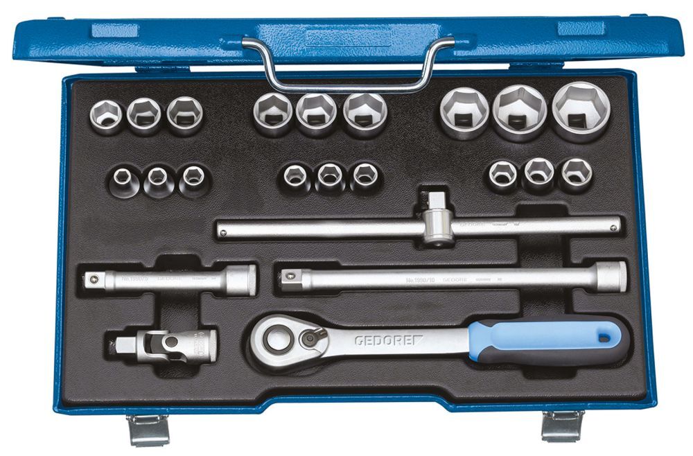 GEDORE Steckschlüssel-Satz 1/2" 23-tlg 6-kant 8-32 mm Produktbild GEDORE Steckschlüssel-Satz 1/2" 23-tlg 6-kant 8-32 mm